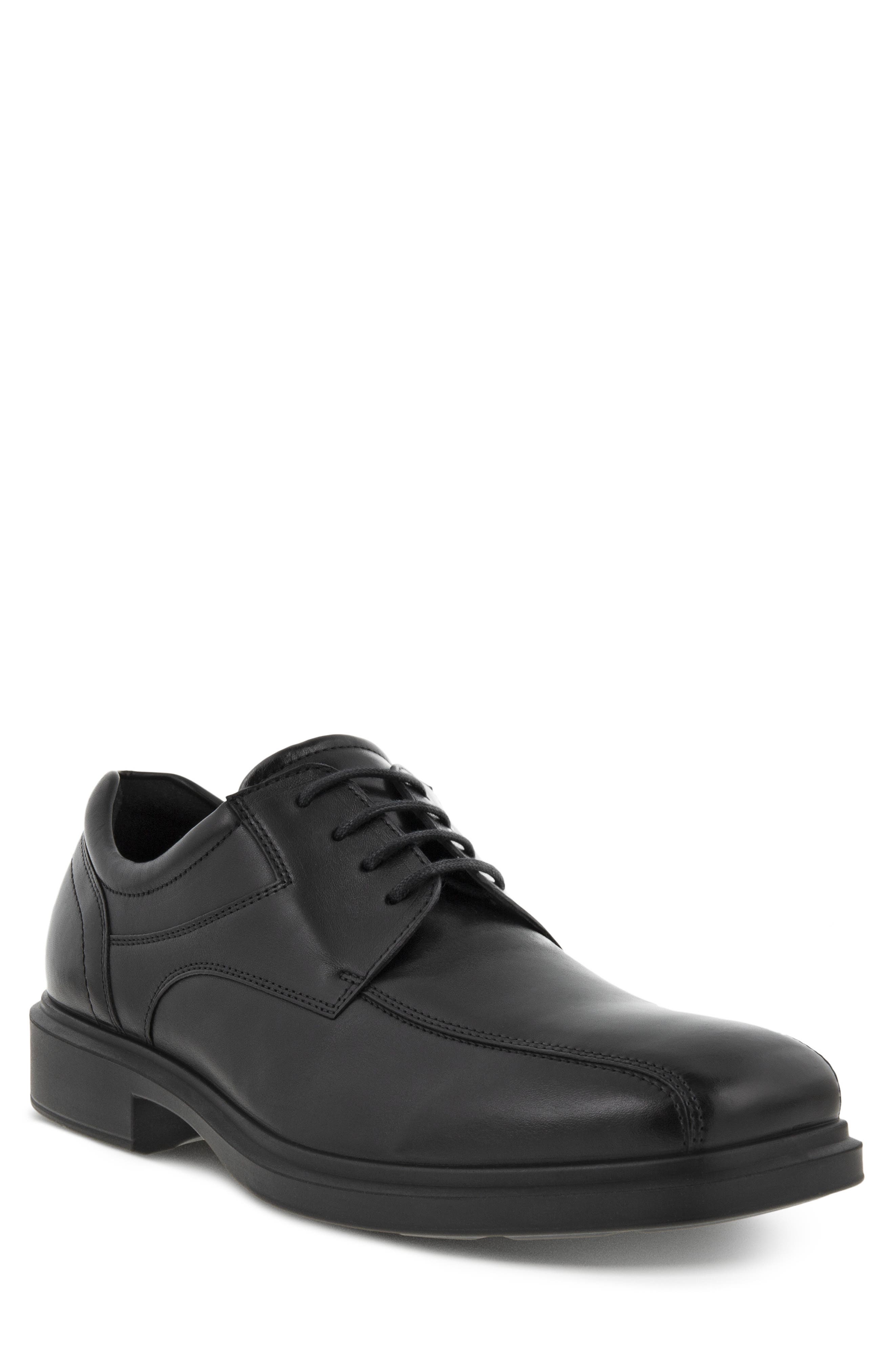 ECCO Helsinki 2.0 Bike Toe Leather Derby, Main, color, Black