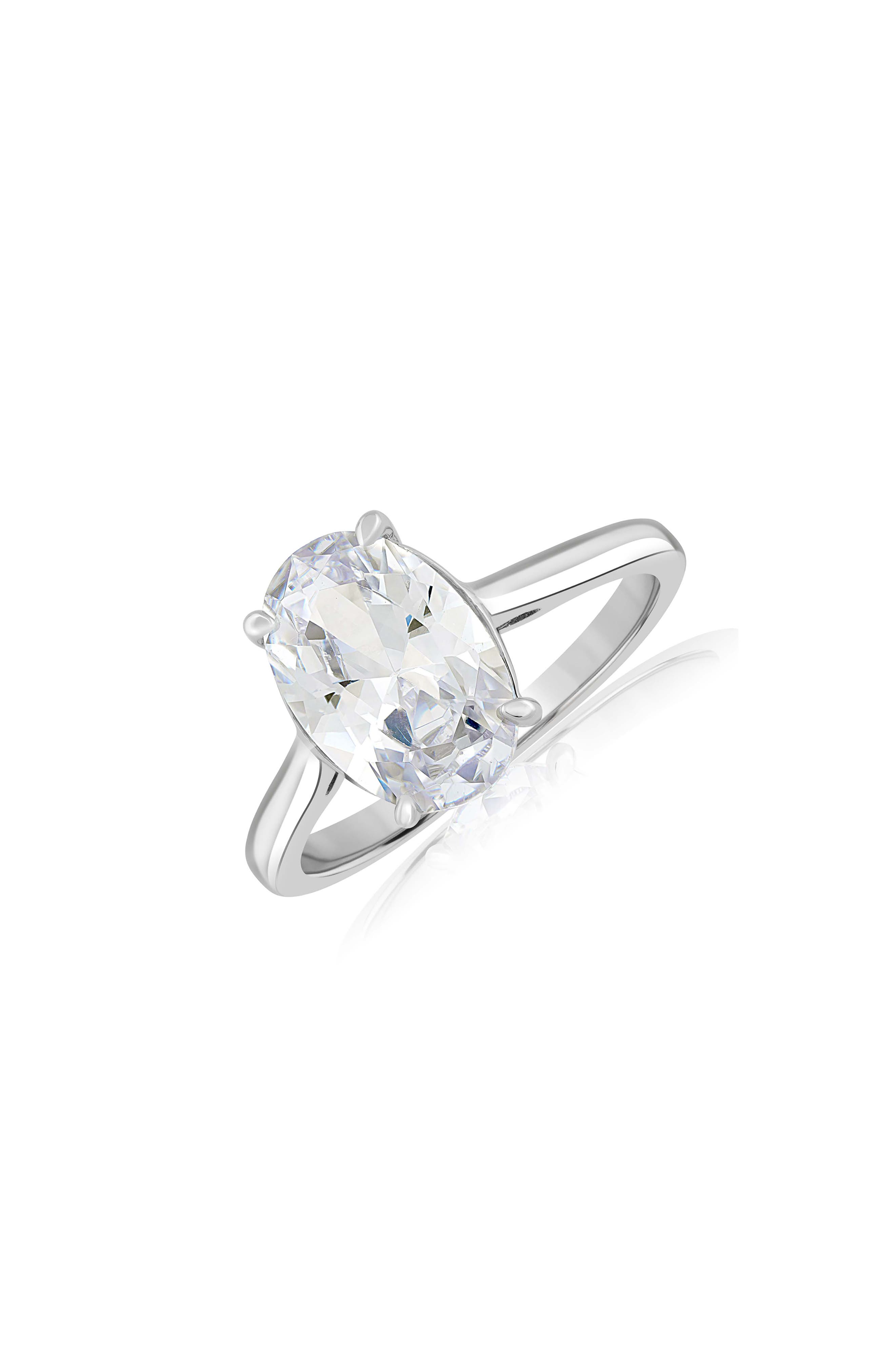 Radiant Oval Cubic Zirconia Ring