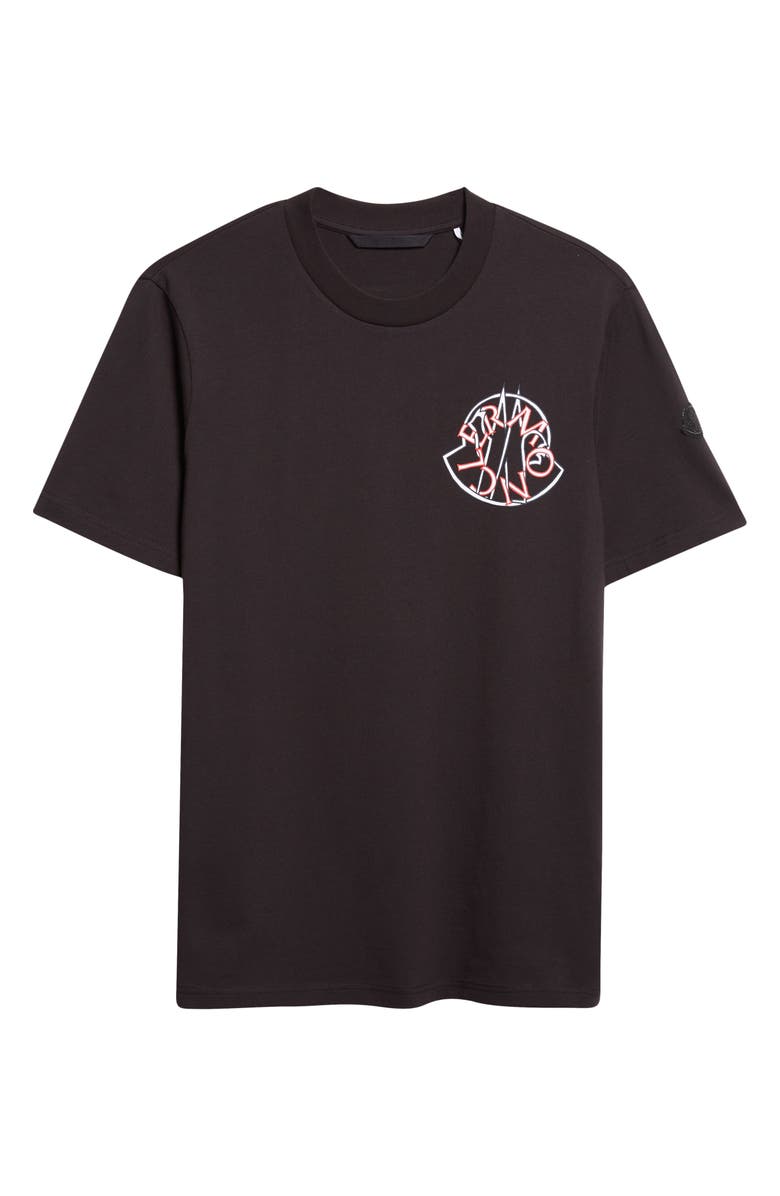 Moncler Logo Graphic T-Shirt, Alternate, color, Smoky Black