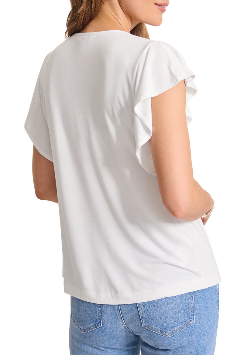 Kauai Flutter Sleeve T-Shirt, Alternate, color, WHITE