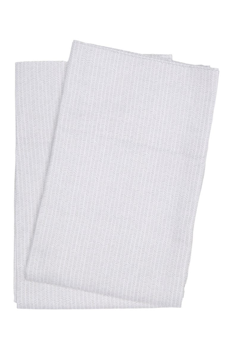 NORDSTROM RACK King Herringbone 180 Thread Count Pillowcase - Set of 2, Main, color, 