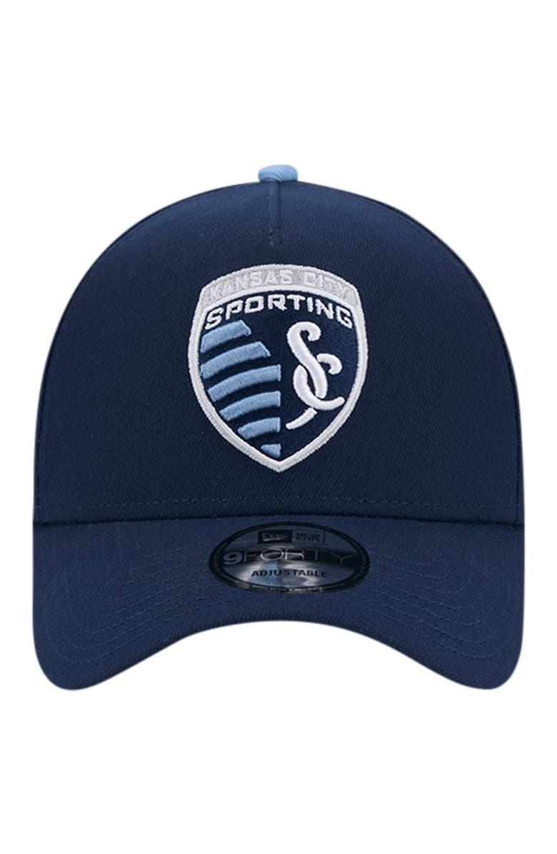 New Era Men's New Era Navy Sporting Kansas City 2024 Kick Off Collection 9FORTY A-Frame Adjustable Hat, Alternate, color, 