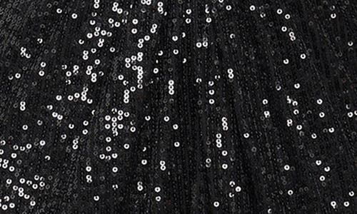 Alex Evenings Sleeveless Sequin Embellished Evening Gown In Black