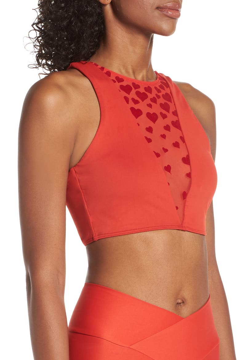 Sports Bra, Alternate, color, RED HEART