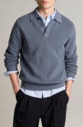 Vince Heirloom Shaker Long Sleeve Polo Sweater
