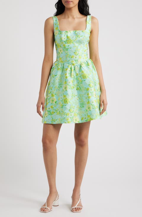 Spring Garden Fit & Flare Minidress