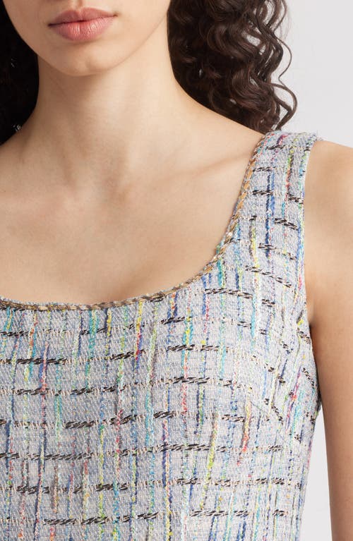 Kobi Halperin Novi Sleeveless Tweed Minidress In White Multi