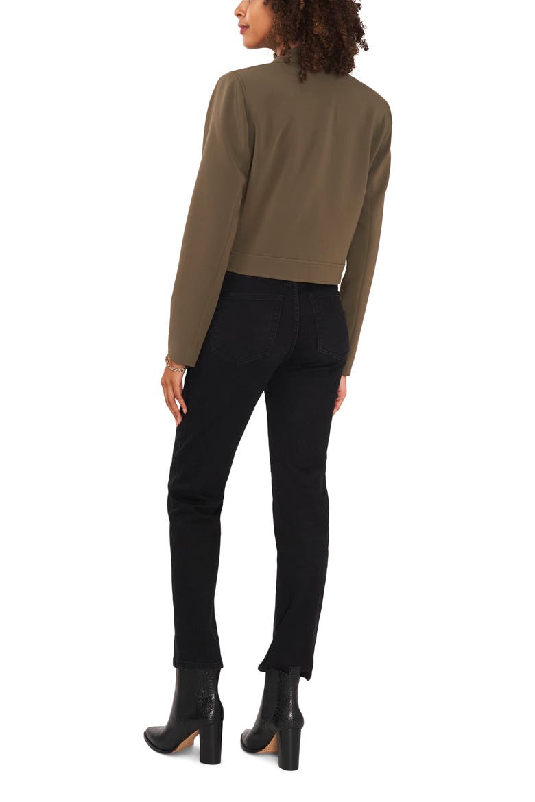 Notched Lapel Crop Blazer, Alternate, color, LIGHT OLIVE