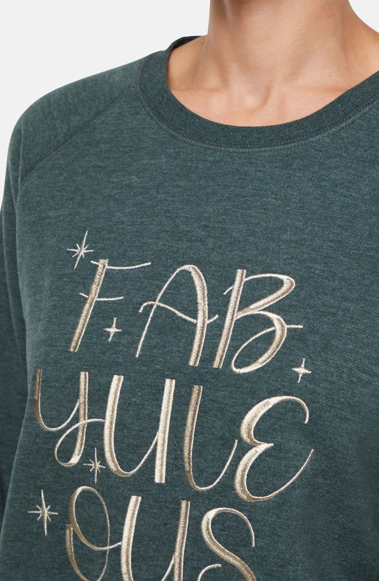 Wildfox Keely Fabulous Sweatshirt, Alternate, color, Heather Pine Grove