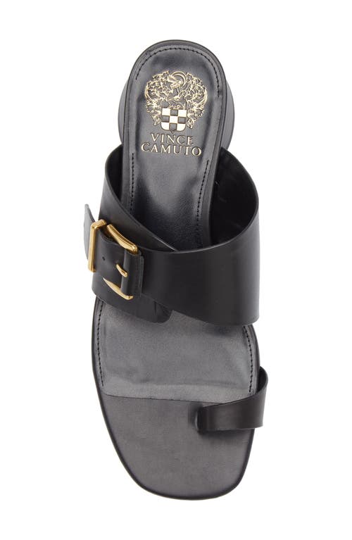 Vince Camuto Lenqua Toe Loop Block Heel Sandal In Black