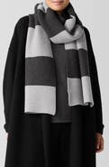 Eileen Fisher Striped Organic Cotton & Recycled Cashmere Scarf