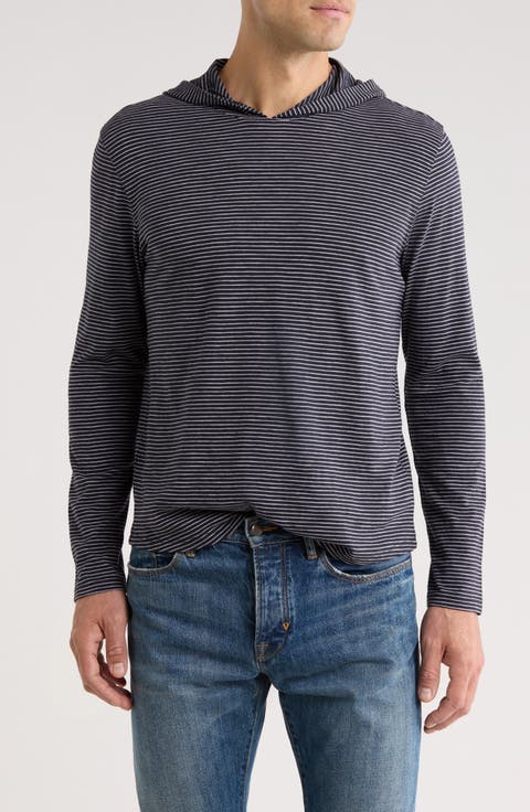 Stripe Slub Cotton Hoodie