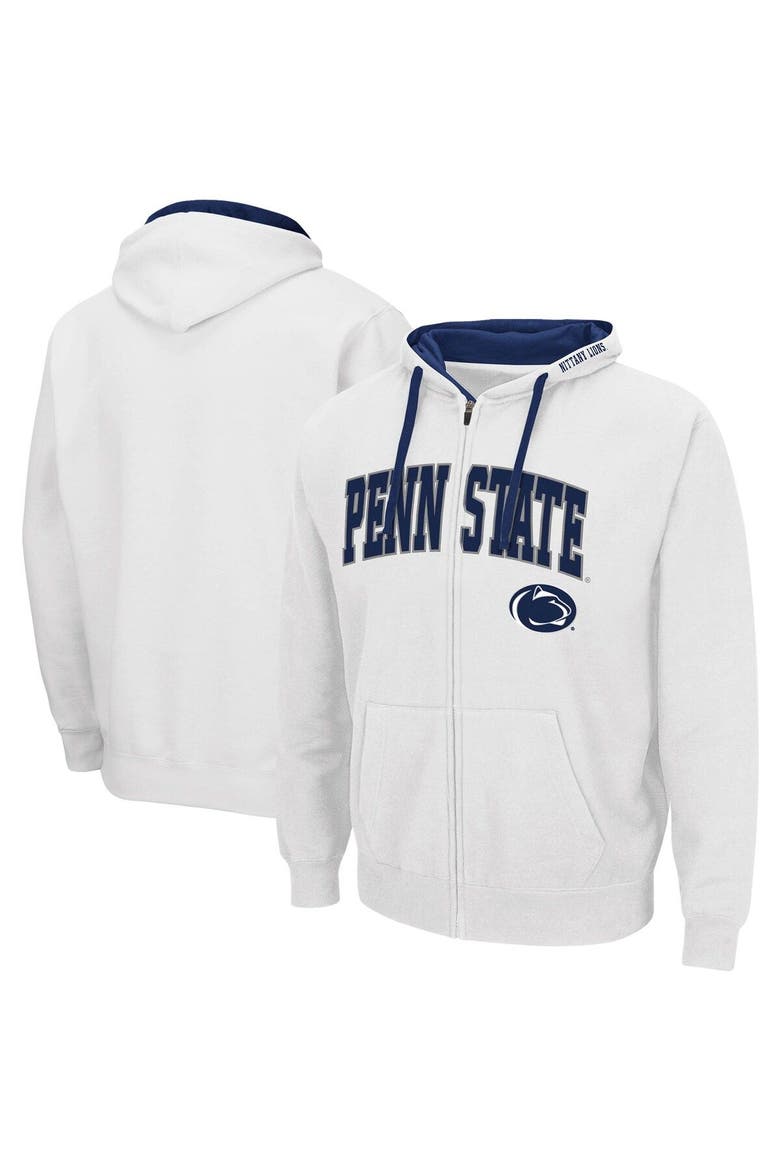 Men's Colosseum White Penn State Nittany Lions Big & Tall Full-Zip Hoodie, Main, color, White