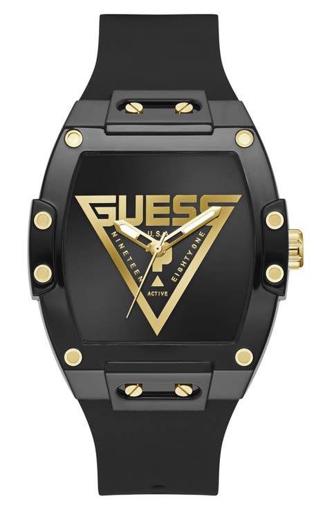 Logo Silicone Strap Watch, 42mm