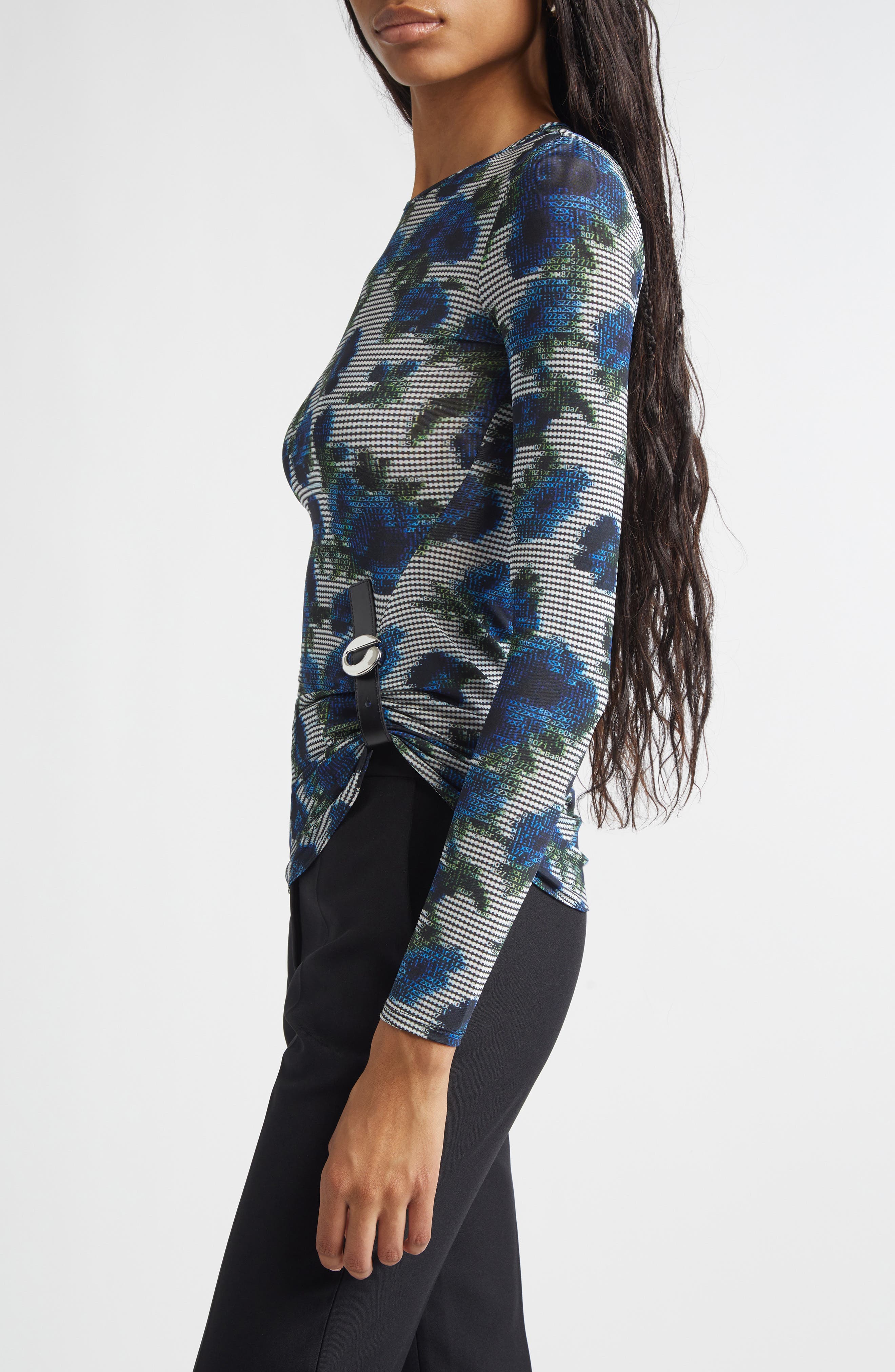 Coperni Suspended Ascii Floral Jersey Top (Women) | Nordstromrack