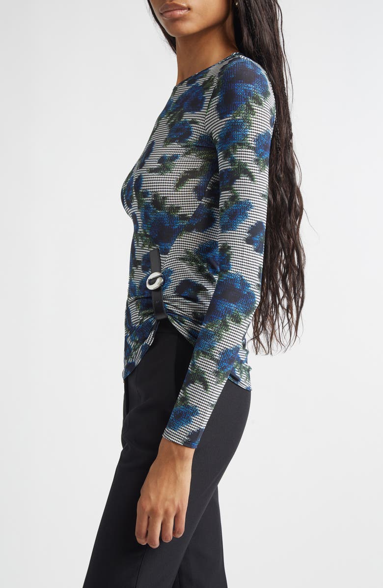 Coperni Suspended Ascii Floral Jersey Top, Alternate, color, Print-Blue
