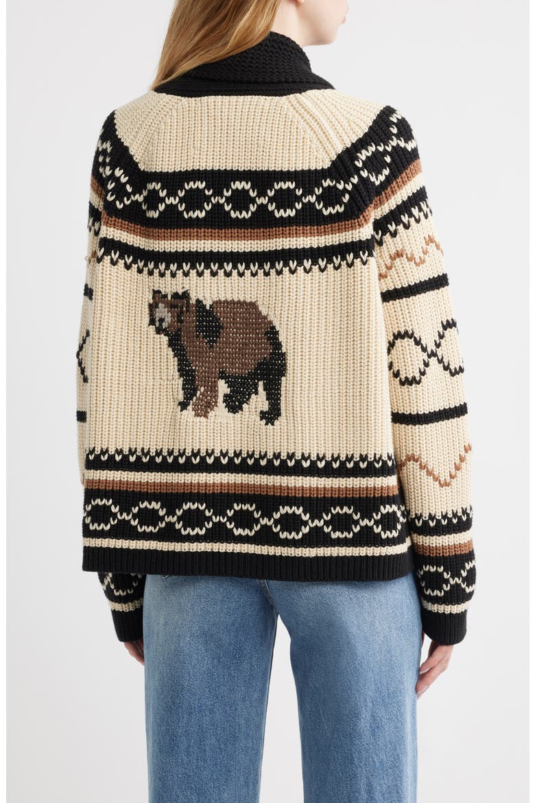 Bear Lodge Cardigan, Alternate, color, BLACK