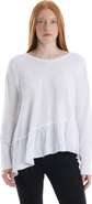 WILT Clothing Raglan Long Sleeve Asymmetric Peplum Hem Tee