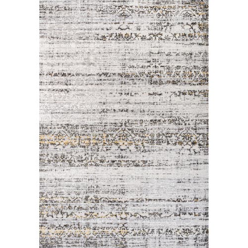 Jonathan Y Tidal Modern Strie' Area Rug In Ivory/black