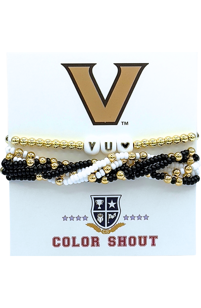 Color Shout Vanderbilt Lucky 7 Bracelet Set, Main, color, Yellow Gold