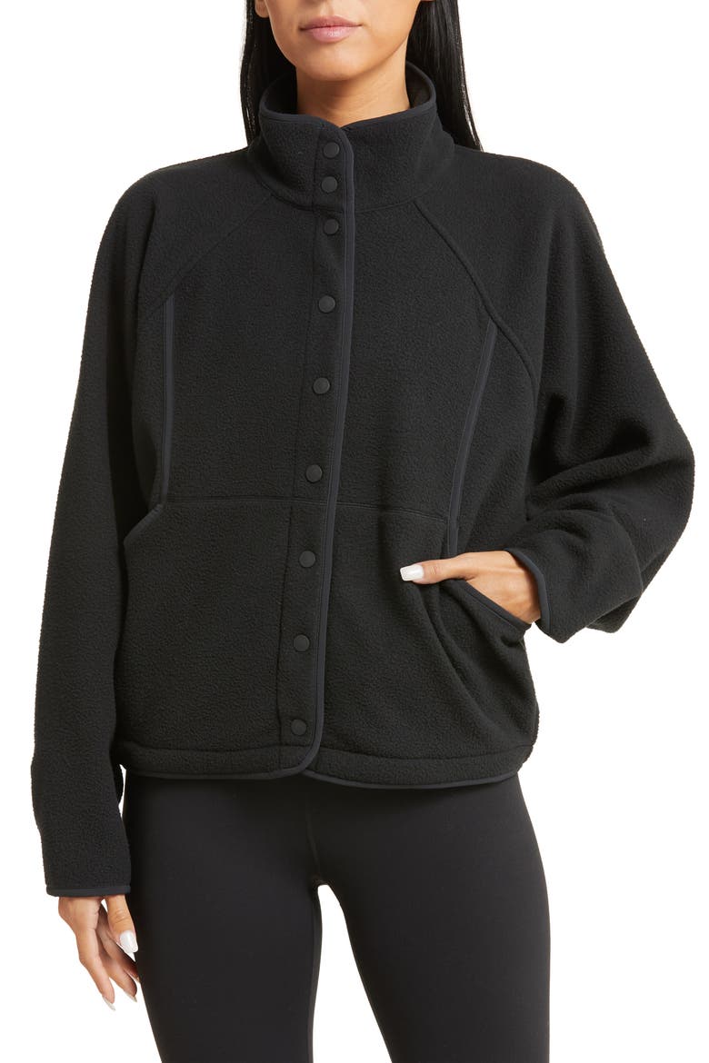 RecFleece Snap Jacket, Alternate, color, BLACK