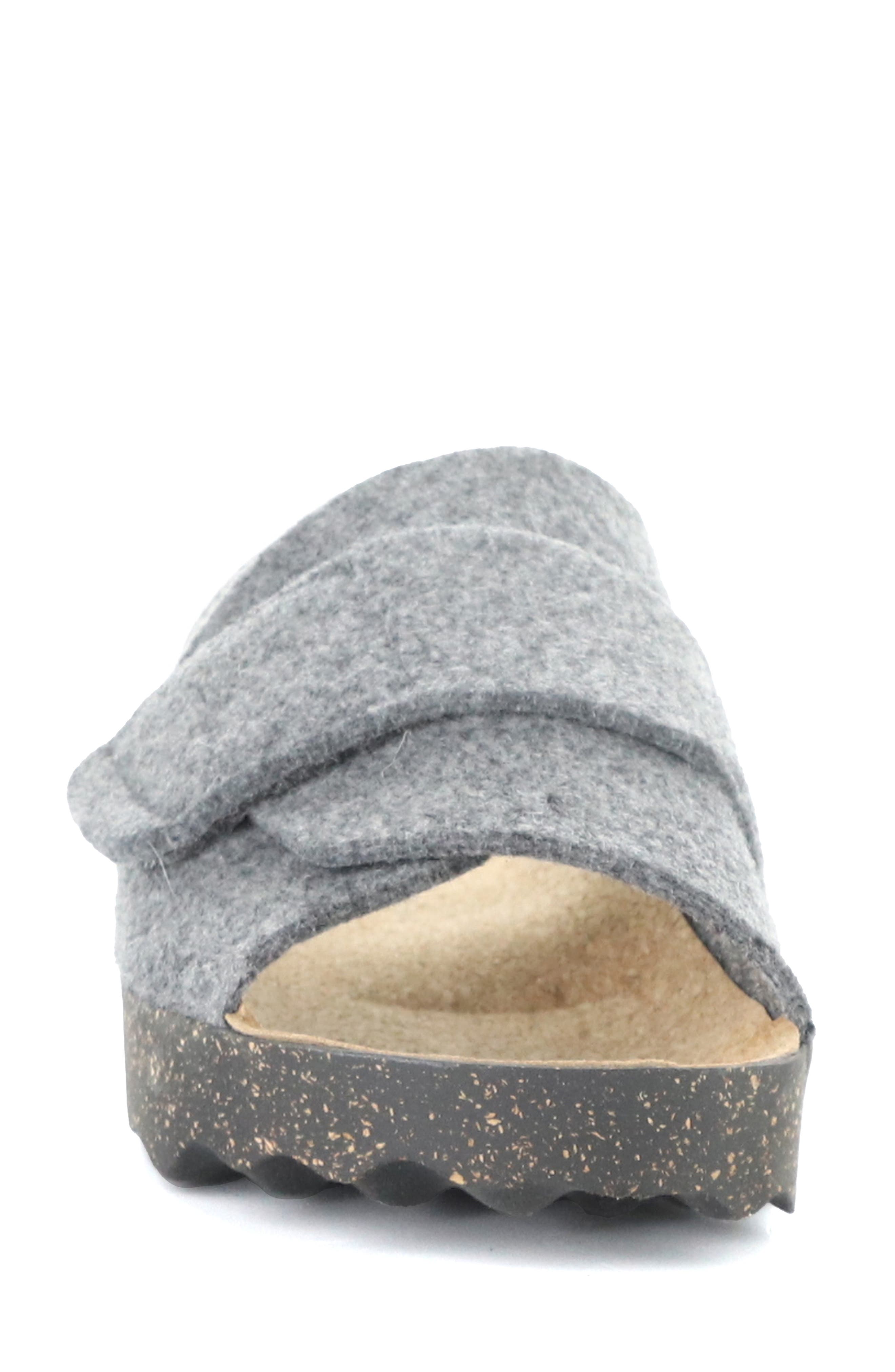 Asportuguesas by Fly London Clavi Wool Felt Slide Sandal, Alternate, color, Concrete Rewooly