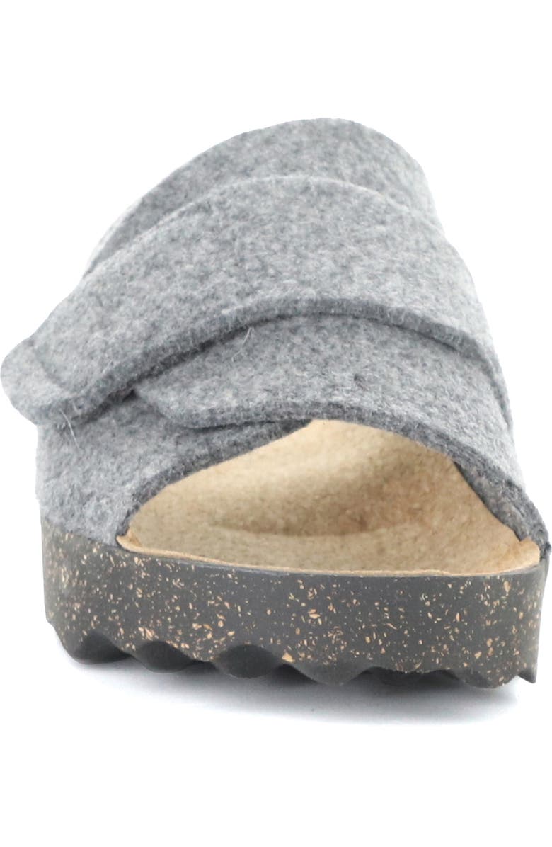 Asportuguesas by Fly London Clavi Wool Felt Slide Sandal, Alternate, color, Concrete Rewooly