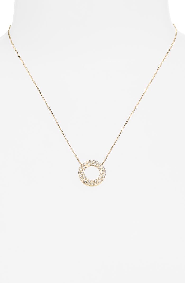 Bony Levy Diamond Open Circle Pendant Necklace, Alternate, color,