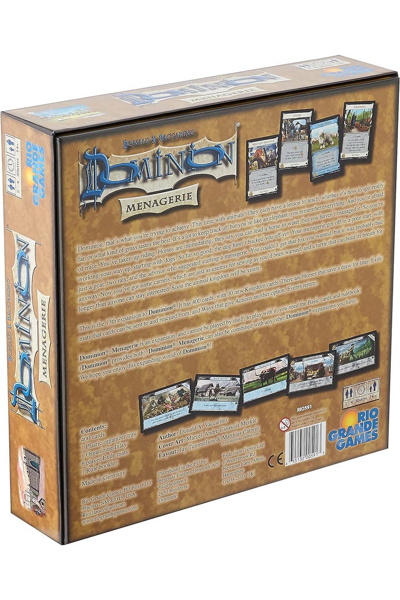 Dominion Menagerie, Strategy Card Game, All Ages, Alternate, color, Multicolored