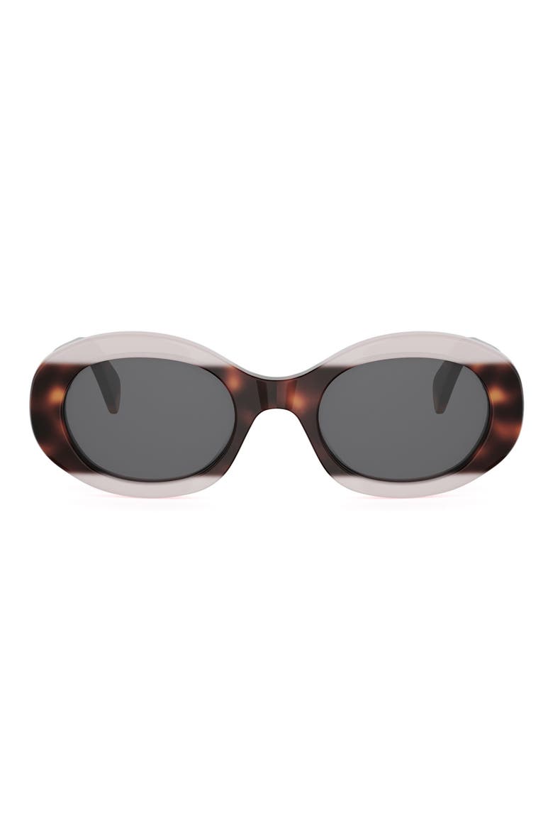 Triomphe 52mm Oval Sunglasses, Main, color, PINK / OTHER / SMOKE