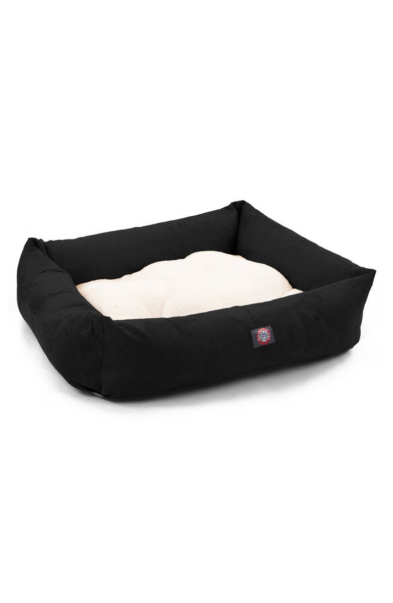 Majestic Pet Luxe Bagel Dog Bed, Main, color, Black