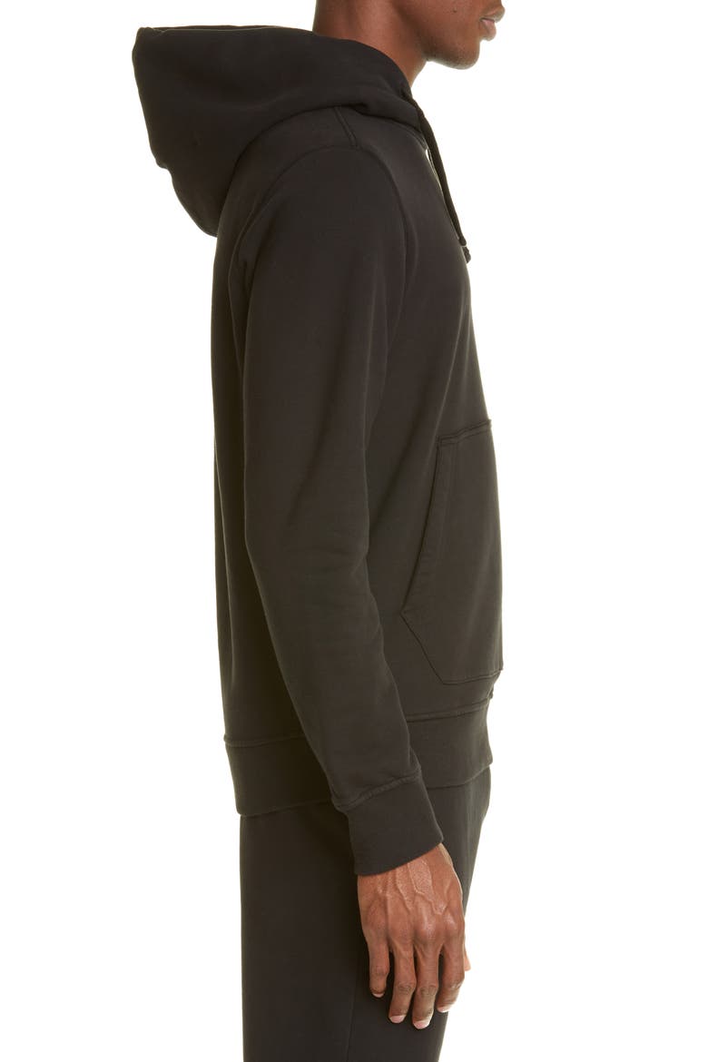 Patch Hooded Sweatshirt, Alternate, color, BLACK