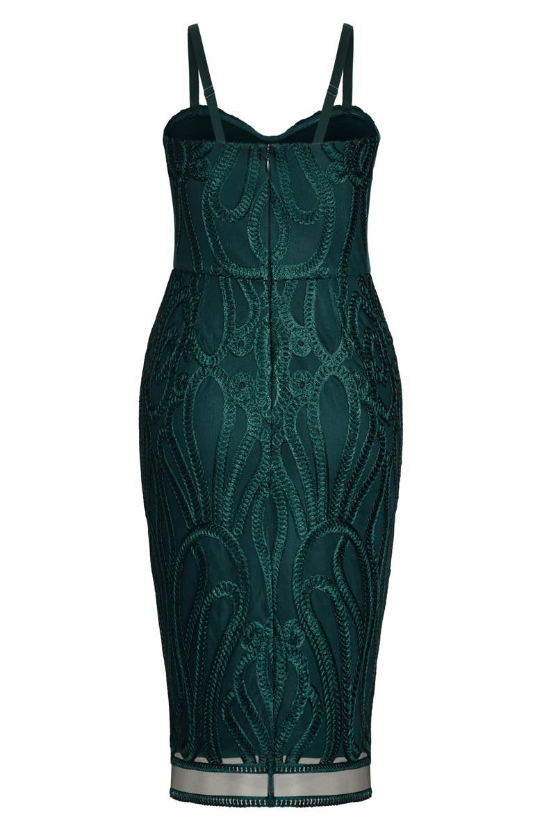 City Chic Antonia Embroidered Cocktail Dress, Alternate, color,