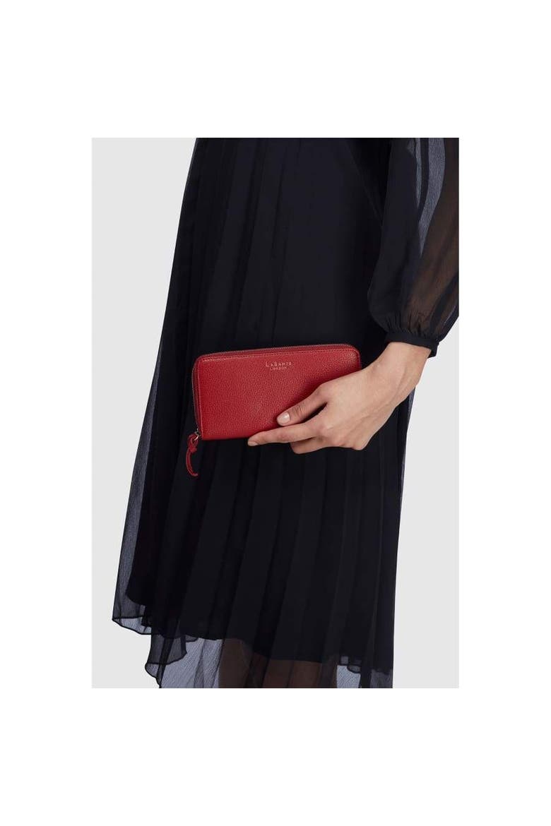Serene Vegan Zip Around Wallet, Alternate, color, Sunset