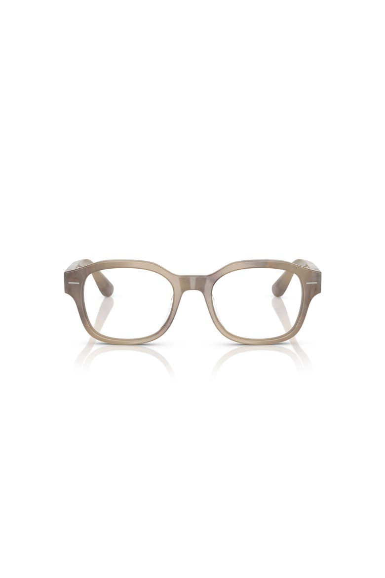 50mm Rectangle optical glasses, Alternate, color, Brown