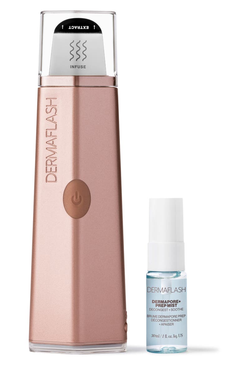 DERMAPORE + Ultrasonic Pore Extractor + Skincare Infuser, Main, color, ROSE GOLD