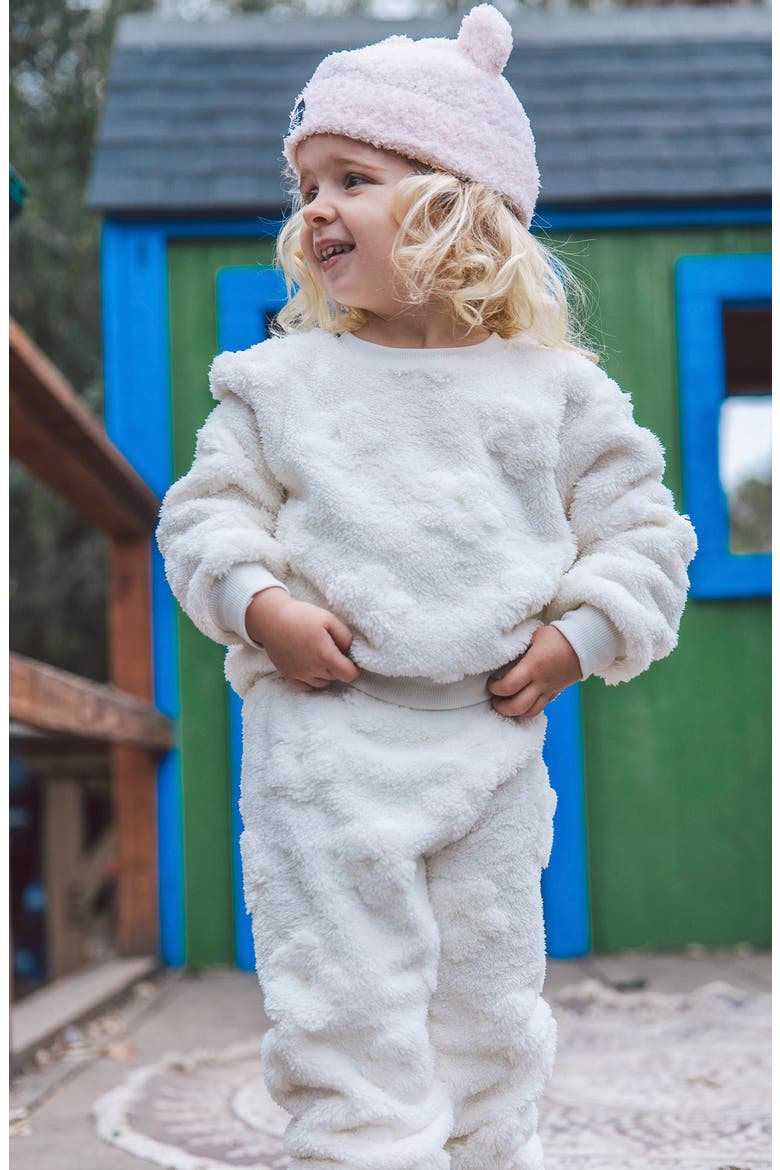 Yummy Plush Sweatshirt & Joggers Set, Alternate, color, IVORY