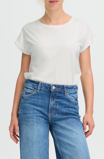 B.YOUNG Pamila Cotton T-Shirt in White at Nordstrom Rack, Size Medium