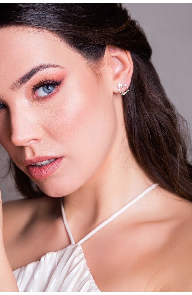 Arte Nova Jewellery Summer II Earrings, Alternate, color, Silver Gold Plated