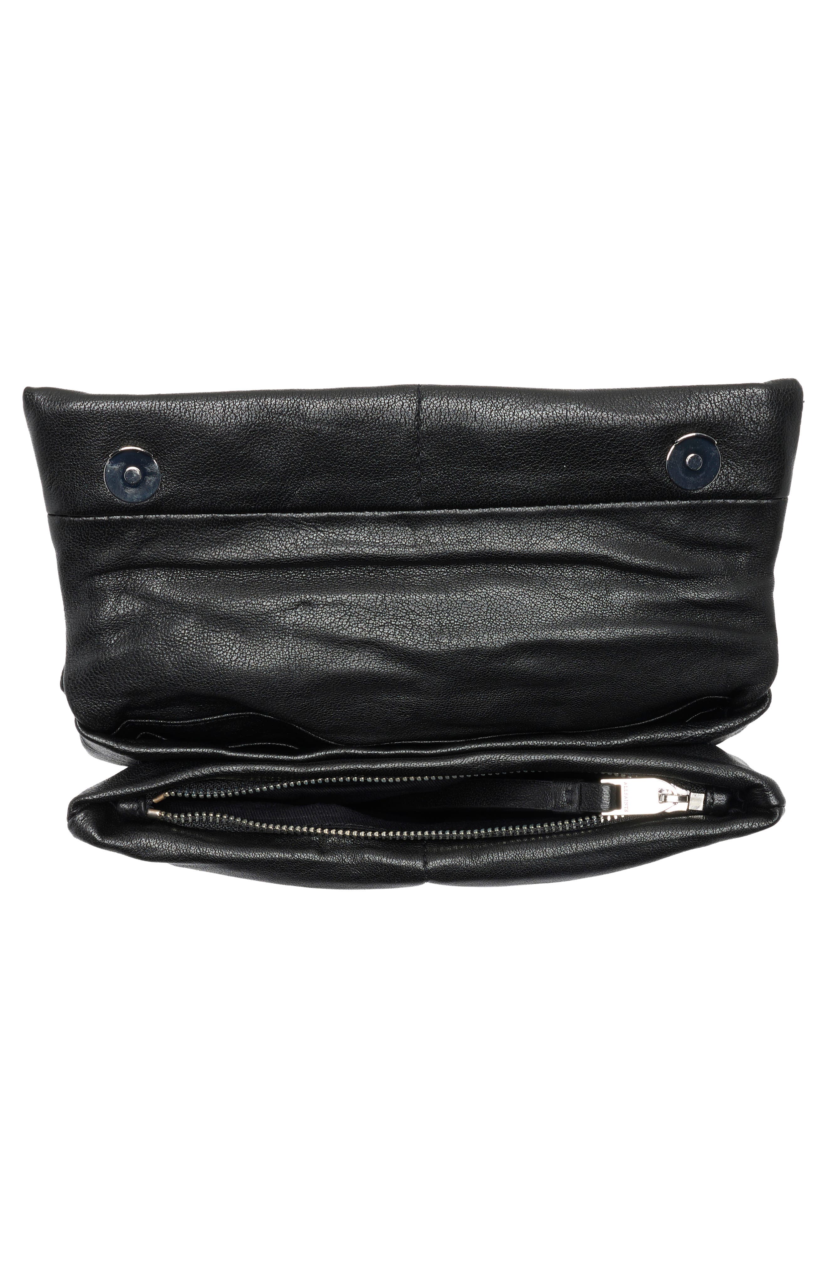 AllSaints Ezra Quilted Crossbody Bag, Alternate, color, Black