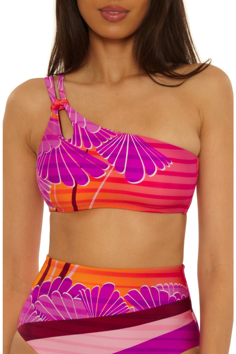 Rhodes Asymmetric Strappy Bikini Top, Main, color, MULTI
