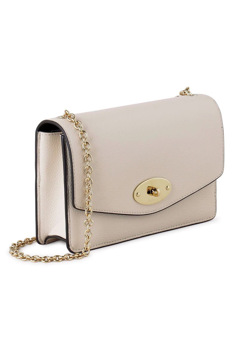 Small Darley Leather Clutch, Alternate, color, CHALK