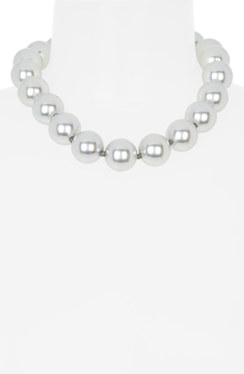 Kenneth Jay Lane Faux Pearl Necklace, Alternate, color, 