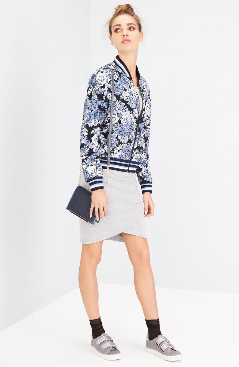 Topshop Nelly Faux Leather Biker Jacket, Alternate, color, 