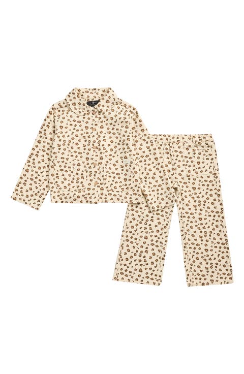 Kids' Leopard Button-Up Shirt & Pants Set (Little Kid)