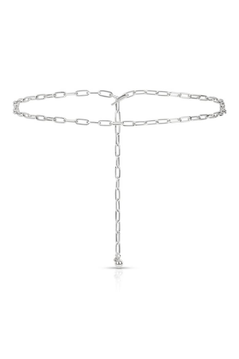 Paper Clip Waist Chain, Main, color, SILVER