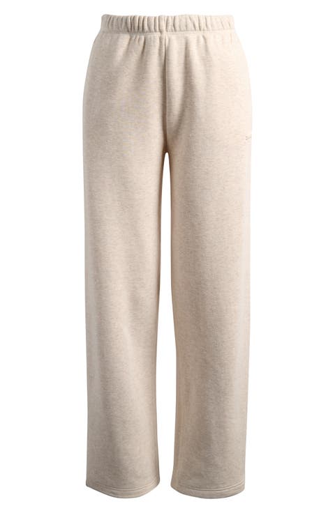 Cotton Fleece Blend Classic Straight Leg Pants (Regular & Plus)
