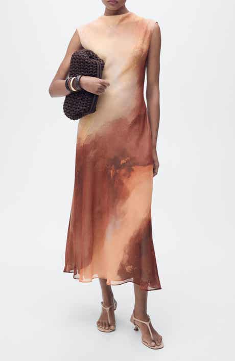 MANGO Gradient Pattern A-Line Dress