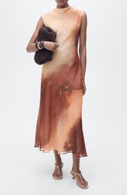 MANGO Gradient Pattern A-Line Dress