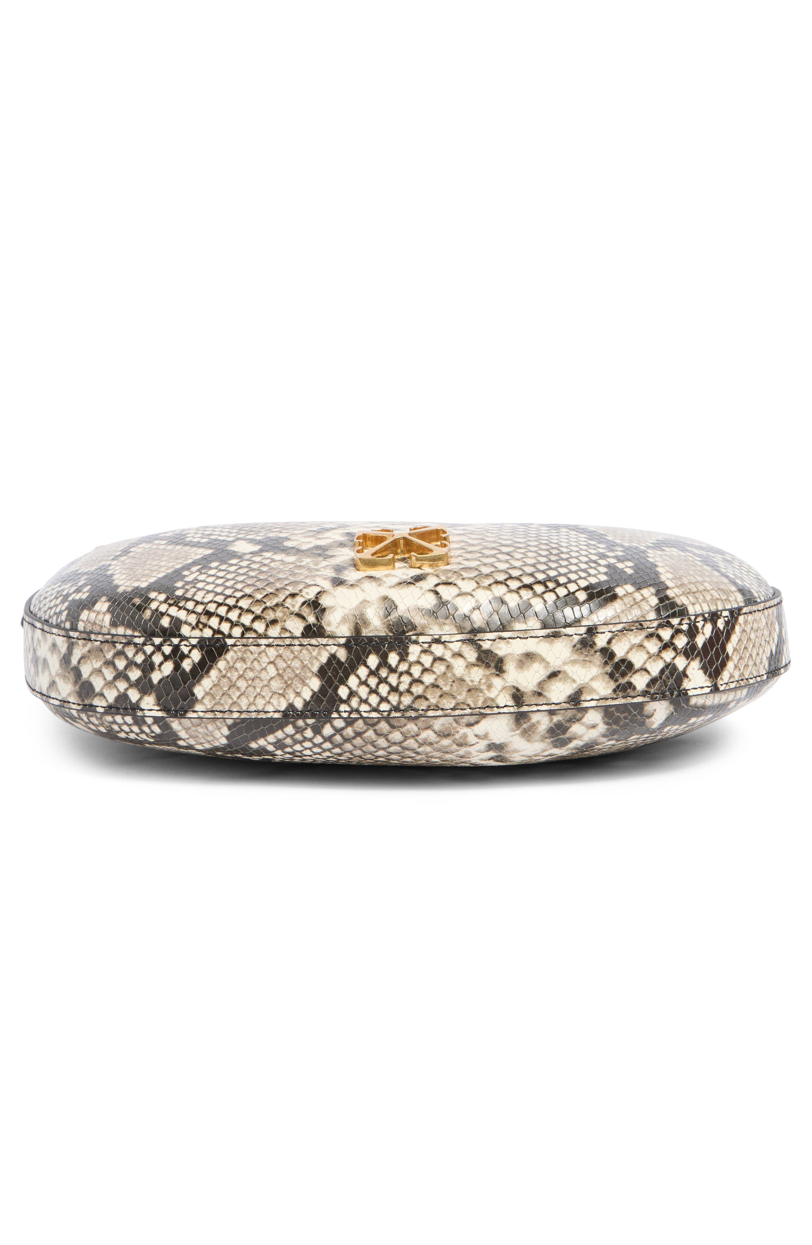 Hemisphere Snakeskin Embossed Leather Hobo Bag, Alternate, color, SNAKE